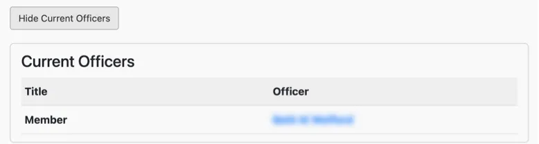 Kentucky Secretary of State LLC record showing Managed By: Members and a Current Officers entry titled Member