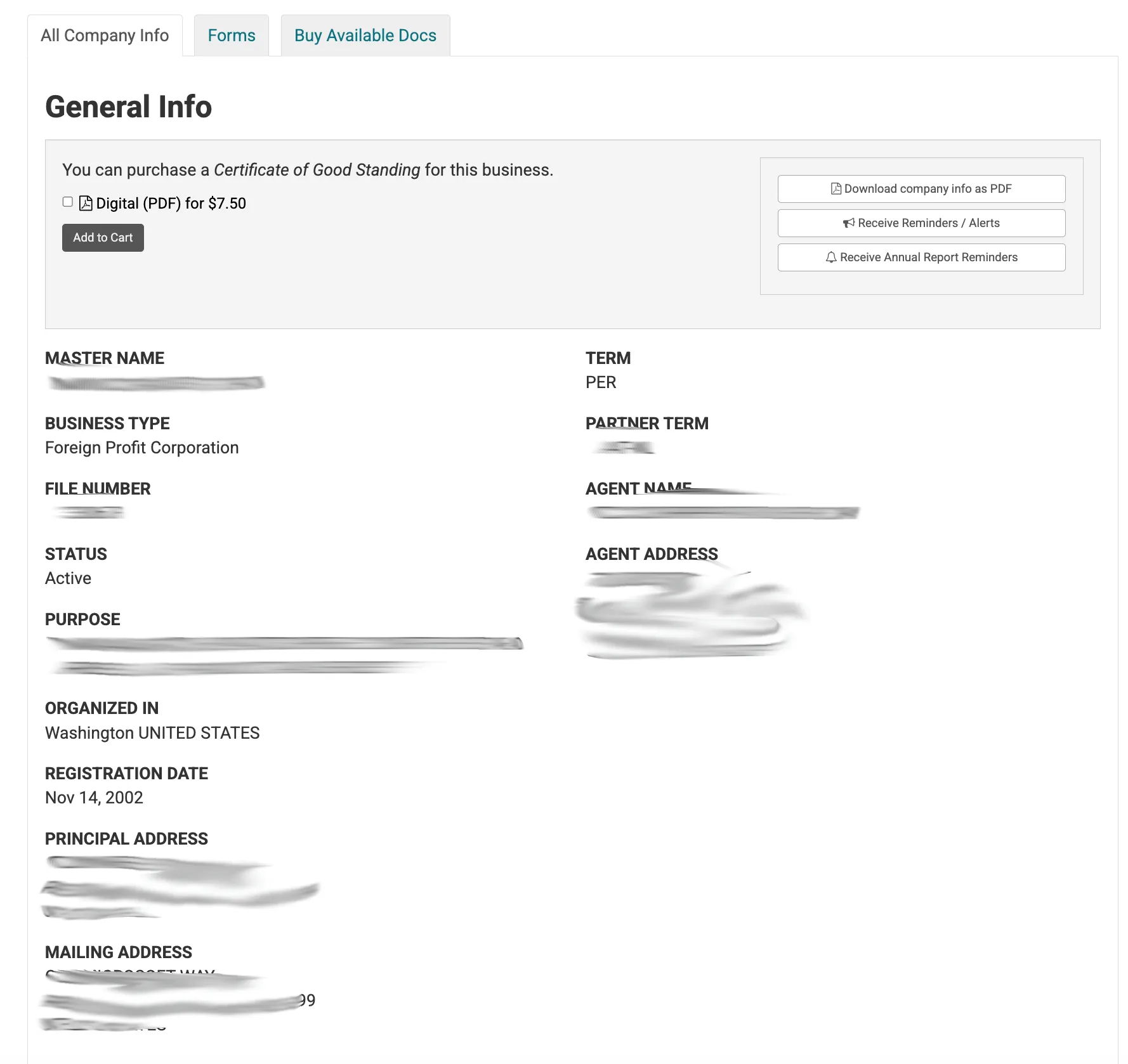 Hawaii detailed entity record view